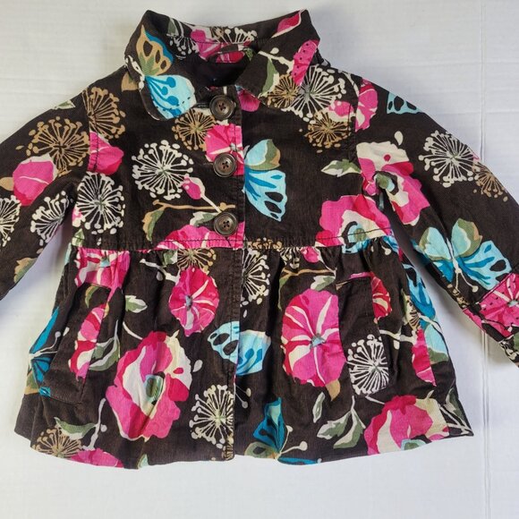 Gap Girls Corduroy Floral Jacket 2T Fall Toddler Outerwear - Picture 5 of 8